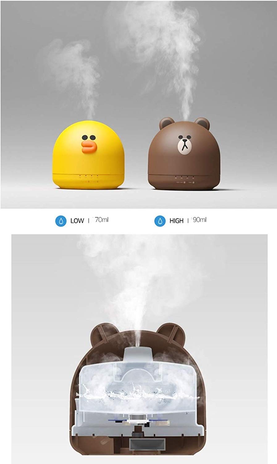 Details about LINE FRIENDS OA Mini Humidifier BROWN Details about LINE FRIENDS OA Mini Humidifier BROWN
